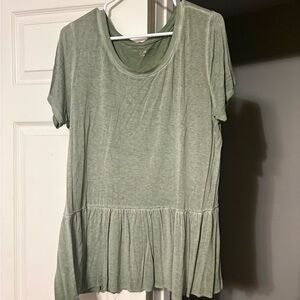 Arizona Jean Company Light Green Short Sleeve Top